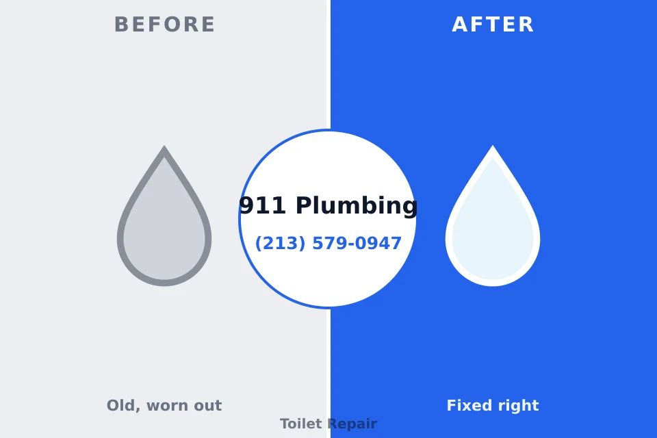 Before and after: plumbing repair Bel Air South, MD